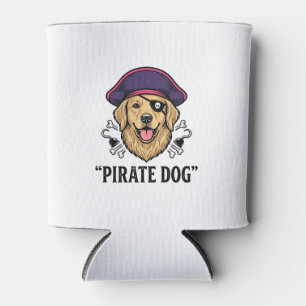 Pirate Dog Vintage Engraving Shirt Design_1 Can Cooler