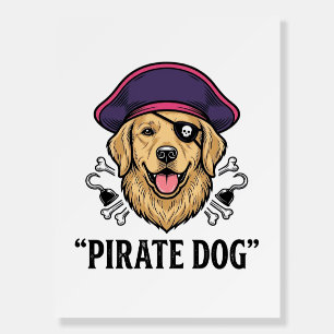 Pirate Dog Vintage Engraving Shirt Design_1 Foam Board