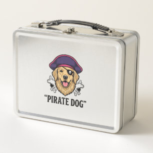 Pirate Dog Vintage Engraving Shirt Design_1 Metal Lunch Box