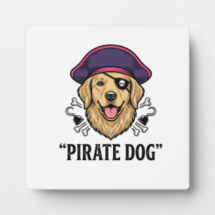 Pirate Dog Vintage Engraving Shirt Design_1 Plaque