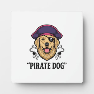 Pirate Dog Vintage Engraving Shirt Design_1 Plaque