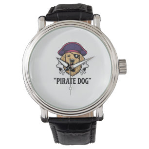 Pirate Dog Vintage Engraving Shirt Design_1 Watch