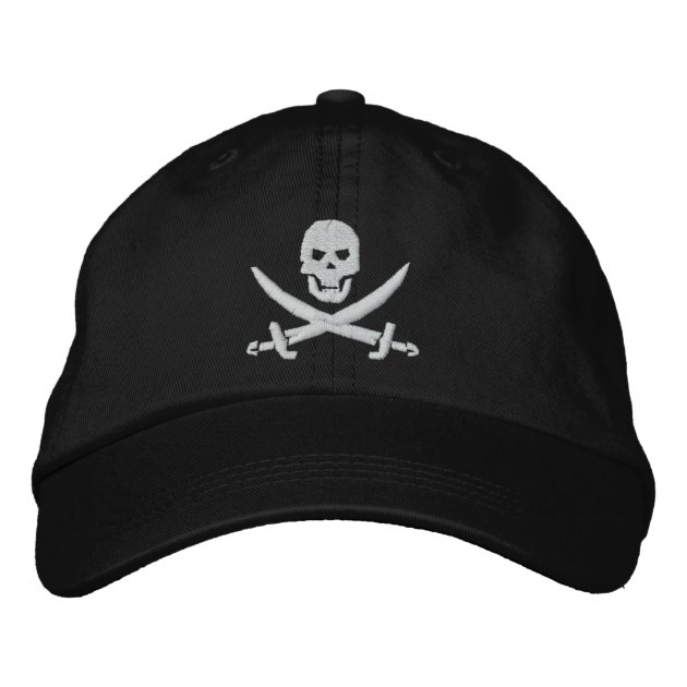 LexiuYibai Men's Washed Cotton Baseball Cap - Pirate Captain Embroidered Dad Hat, Black, Size 7 1/2 - View #7