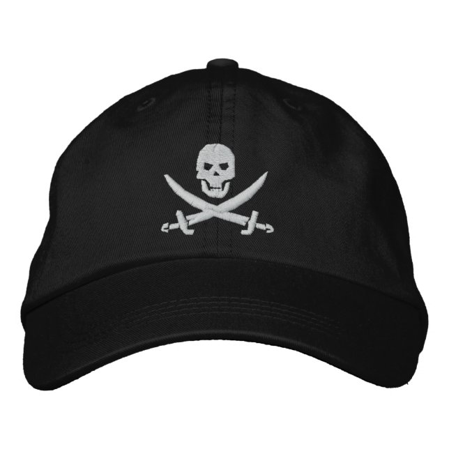 Pirate Embroidered Baseball Cap (Front)