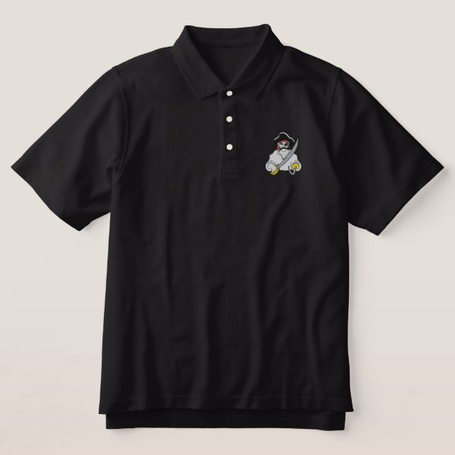 Pirate Embroidered Polo Shirt (Design Front)