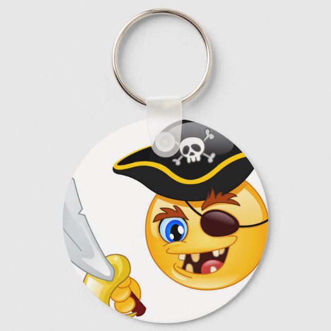 pirate emoji keychain (Front)