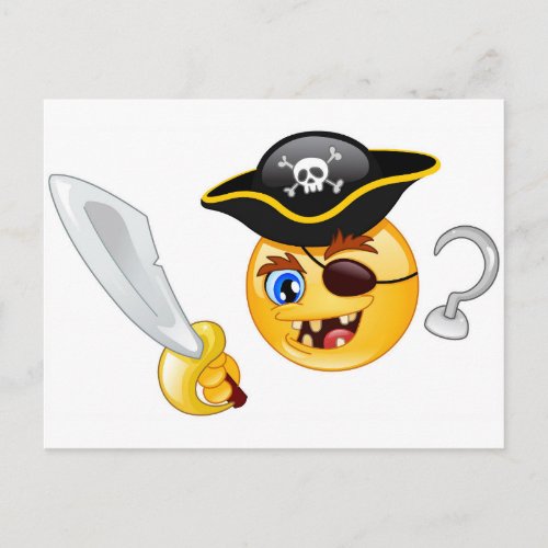 pirate emoji postcard