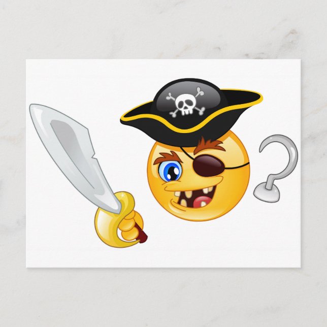 pirate emoji postcard (Front)