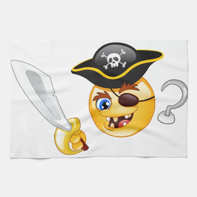 pirate emoji towel (Horizontal)