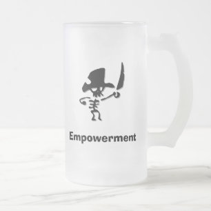 Pirate Empowerment Frosted Glass Beer Mug