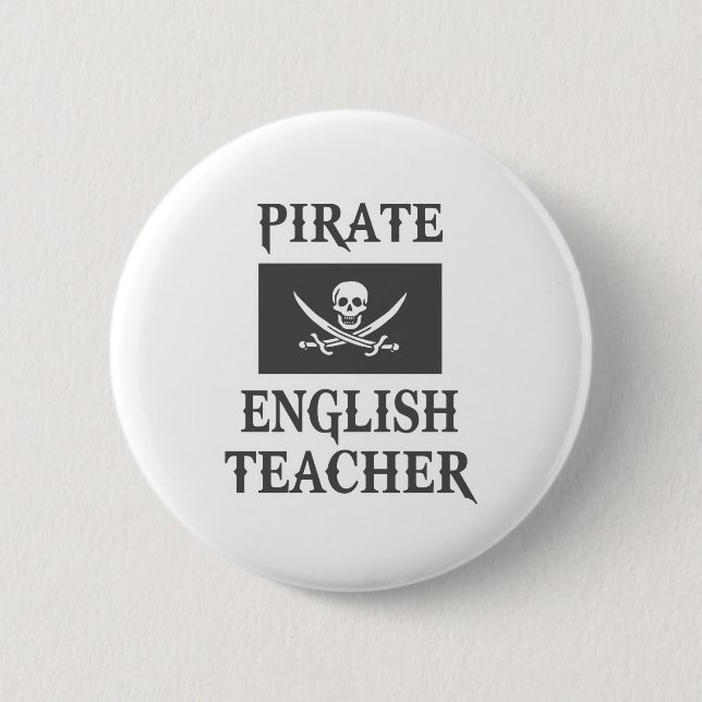 Pirate English Teacher Button (Front)