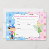 Pirate Fairy Birthday Invitation Fill In | Zazzle