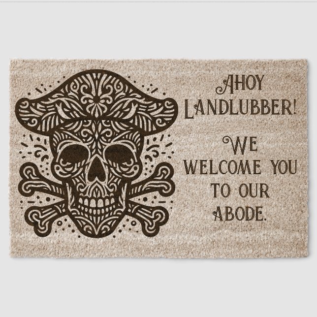 Pirate Fiber Doormat (Front)