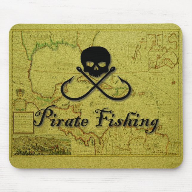 Pirate Fishing Mouse Pad (Front)