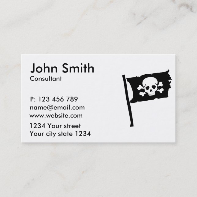 Pirate flag business card (Front)
