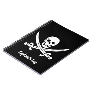 Pirate Flag Captain's Log Custom Notebook