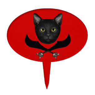 Pirate Flag Cat Cake Topper