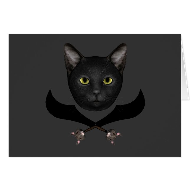 Pirate Flag Cat Cards (Front Horizontal)