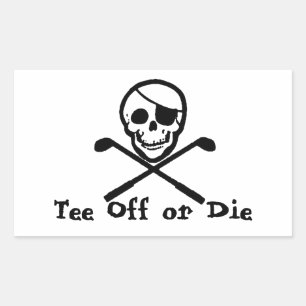 Pirate Flag Golf Cart Bumper Sticker