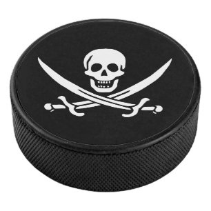 Pirate Flag Hockey Puck