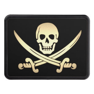 Pirate flag Jack Rackham trailer hitch cover