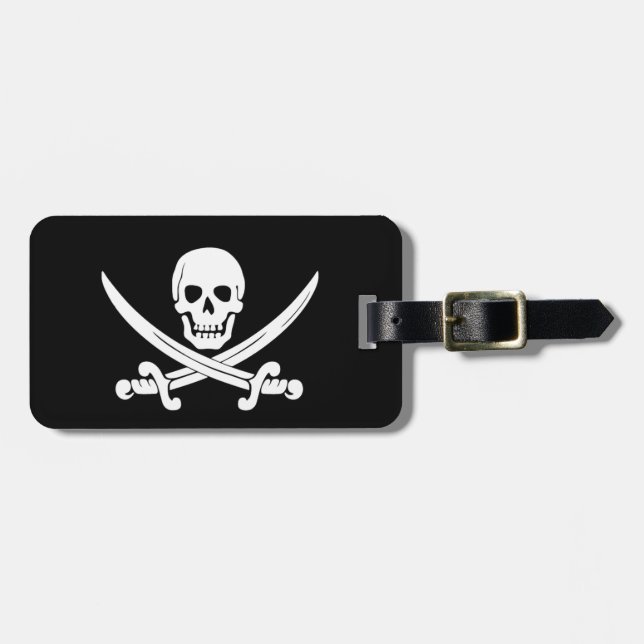 Pirate Flag Jolly Roger Bagage Tag (Front Horizontal)