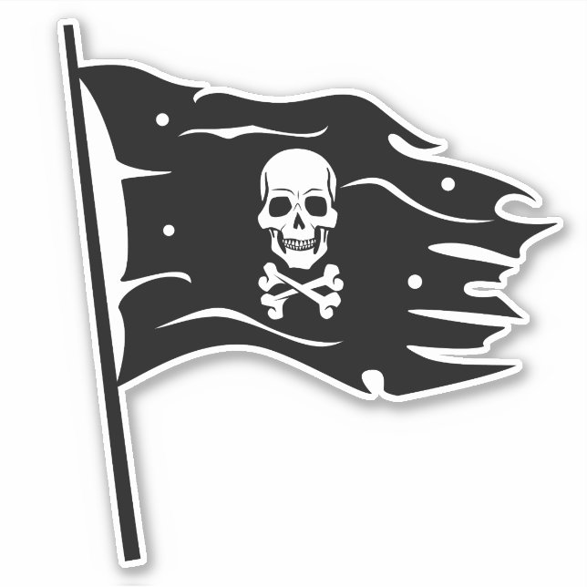Pirate flag - Jolly Roger  Sticker (Front)
