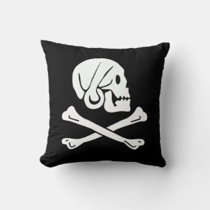 Pirate Flag - Jolly Roger Throw Pillow