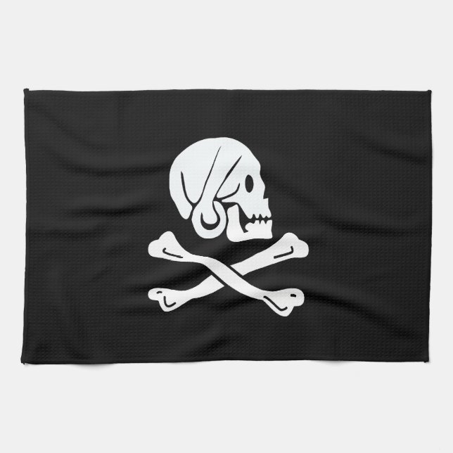 Pirate Flag - Jolly Roger Towel (Horizontal)