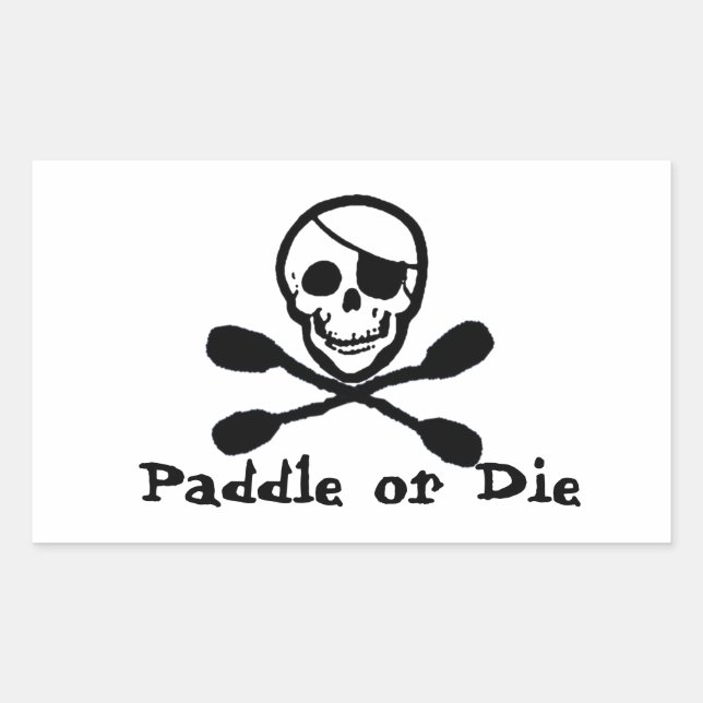 Pirate Flag Kayak Sticker (Front)