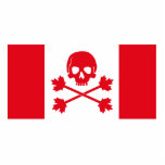 Pirate Flag of Canada Statuette<br><div class="desc">A different version of Canadian Flag. Flag of Canada in a style of pirates.</div>