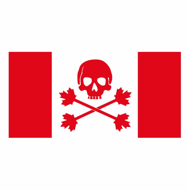 Pirate Flag of Canada Statuette (Front)