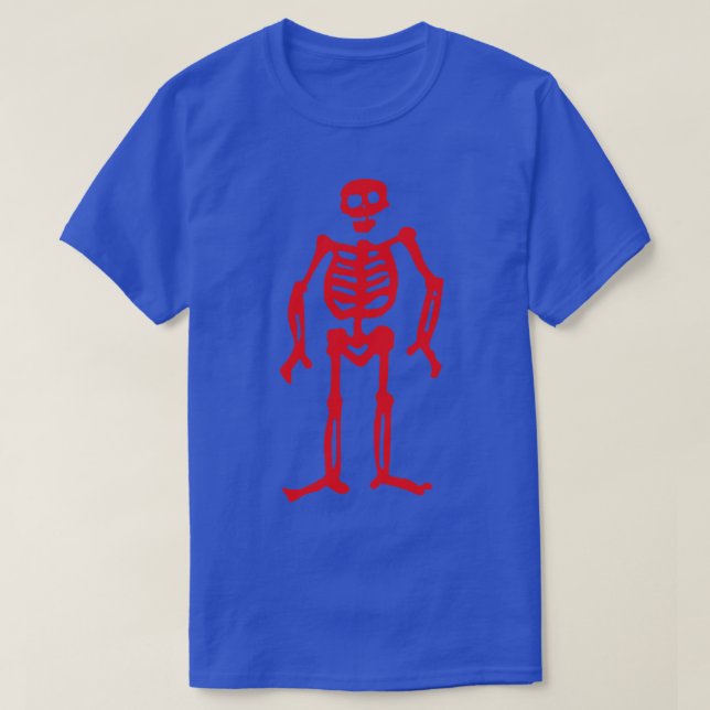 Pirate Flag Pirate Low Red Skeleton Flag T-Shirt (Design Front)