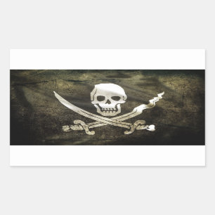 Pirate flag rectangular sticker