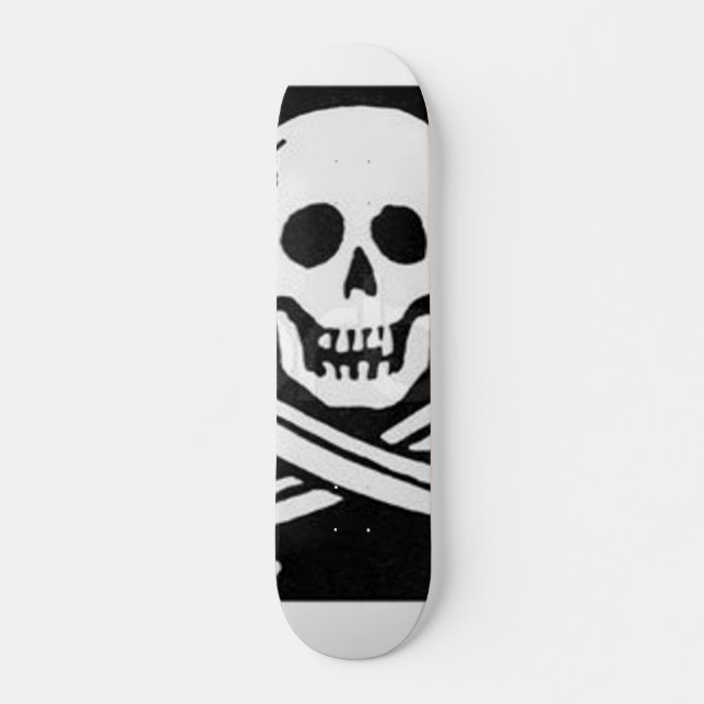 pirate-flag skateboard deck (Front)