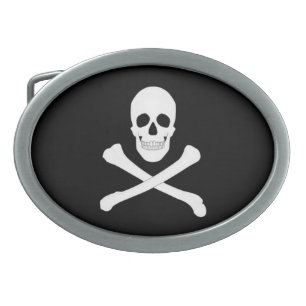 Pirate Flag (Skull and Crossbones) (Jolly Roger) Belt Buckle