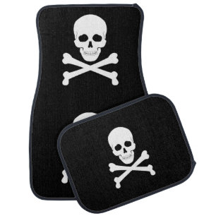 Pirate Flag Skull and Crossbones Jolly Roger Car Floor Mat