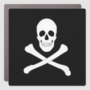 Pirate Flag (Skull and Crossbones) (Jolly Roger) Car Magnet