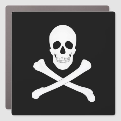Pirate Flag Skull and Crossbones Jolly Roger Car Magnet