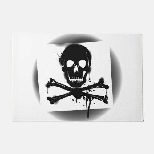 Pirate Flag Skull and Crossbones Jolly Roger Doormat