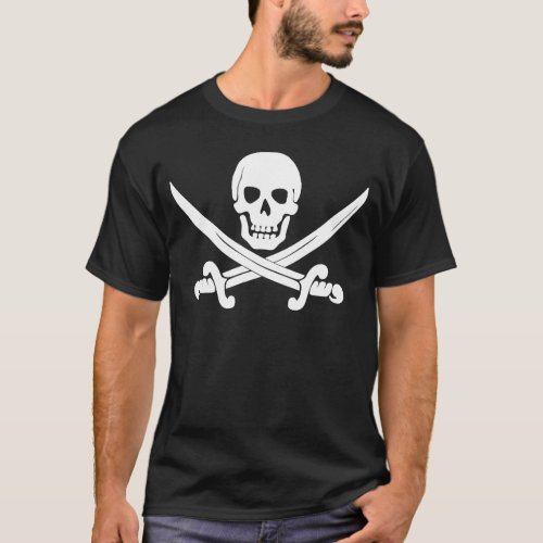 Pirate Flag Skull and Crossbones Jolly Roger Gift T_Shirt