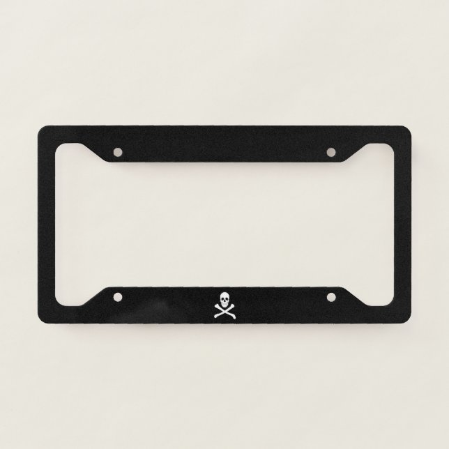Pirate Flag (Skull and Crossbones) (Jolly Roger)  License Plate Frame (Front)