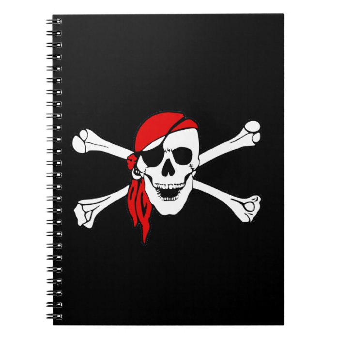 Pirate Flag Skull and Crossbones Jolly Roger Note Books