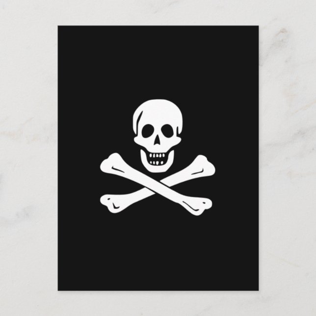 Pirate Flag Skull and Crossbones Jolly Roger Postcard (Front)