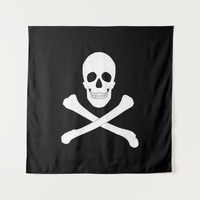 Pirate Flag (Skull and Crossbones) (Jolly Roger) Tapestry (Front)