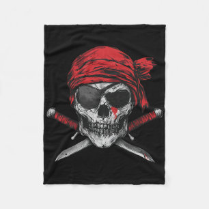 Pirate Flag Skull And Crossbones Skeleton Graphic Fleece Blanket