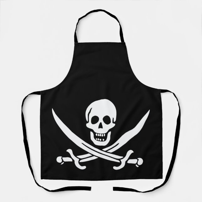 Pirate Flag Skull Crossed Swords Apron (Front)