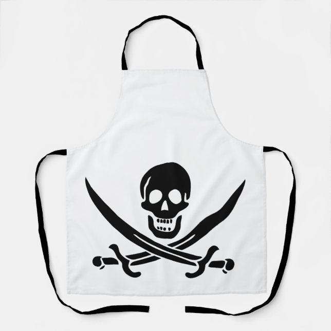 Pirate Flag Skull Crossed Swords Apron (Front)