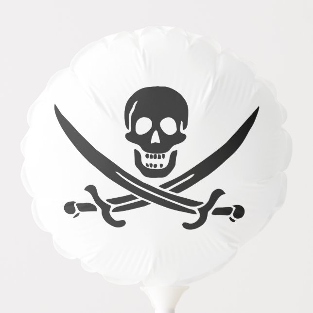 Pirate Flag Skull Crossed Swords Balloon (Front)