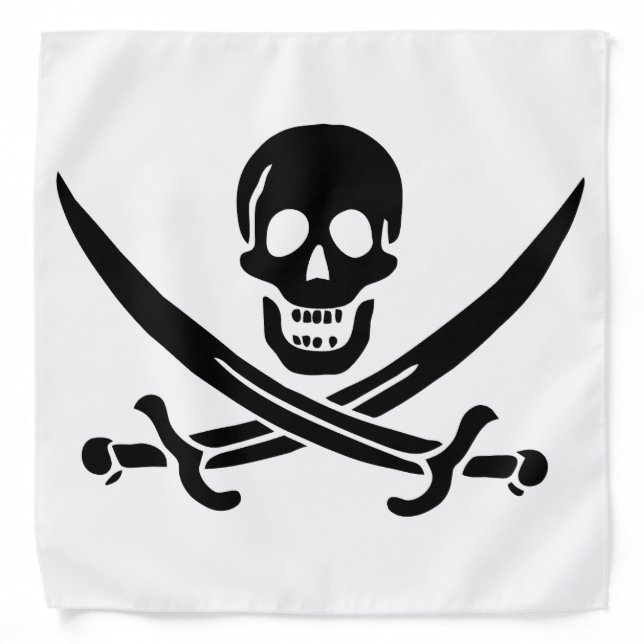 Pirate Flag Skull Crossed Swords Bandana (Front)